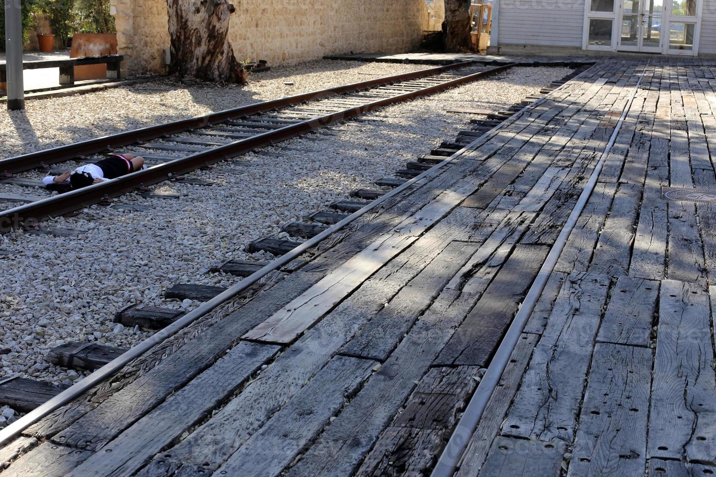 Old railway in Israel. photo