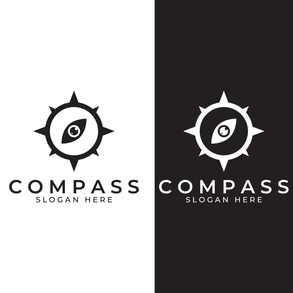 Compass logo, directional guide or pandom. Compass logo icon vector illustration template.