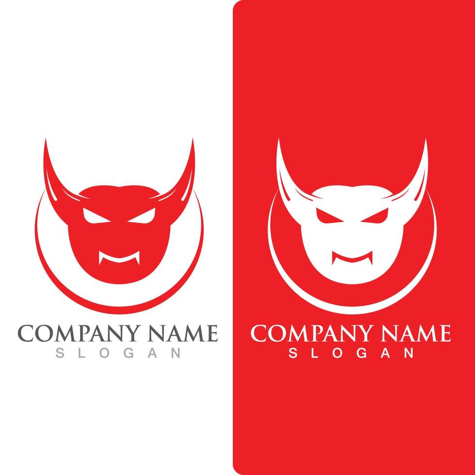Devil horn logo Vector icon