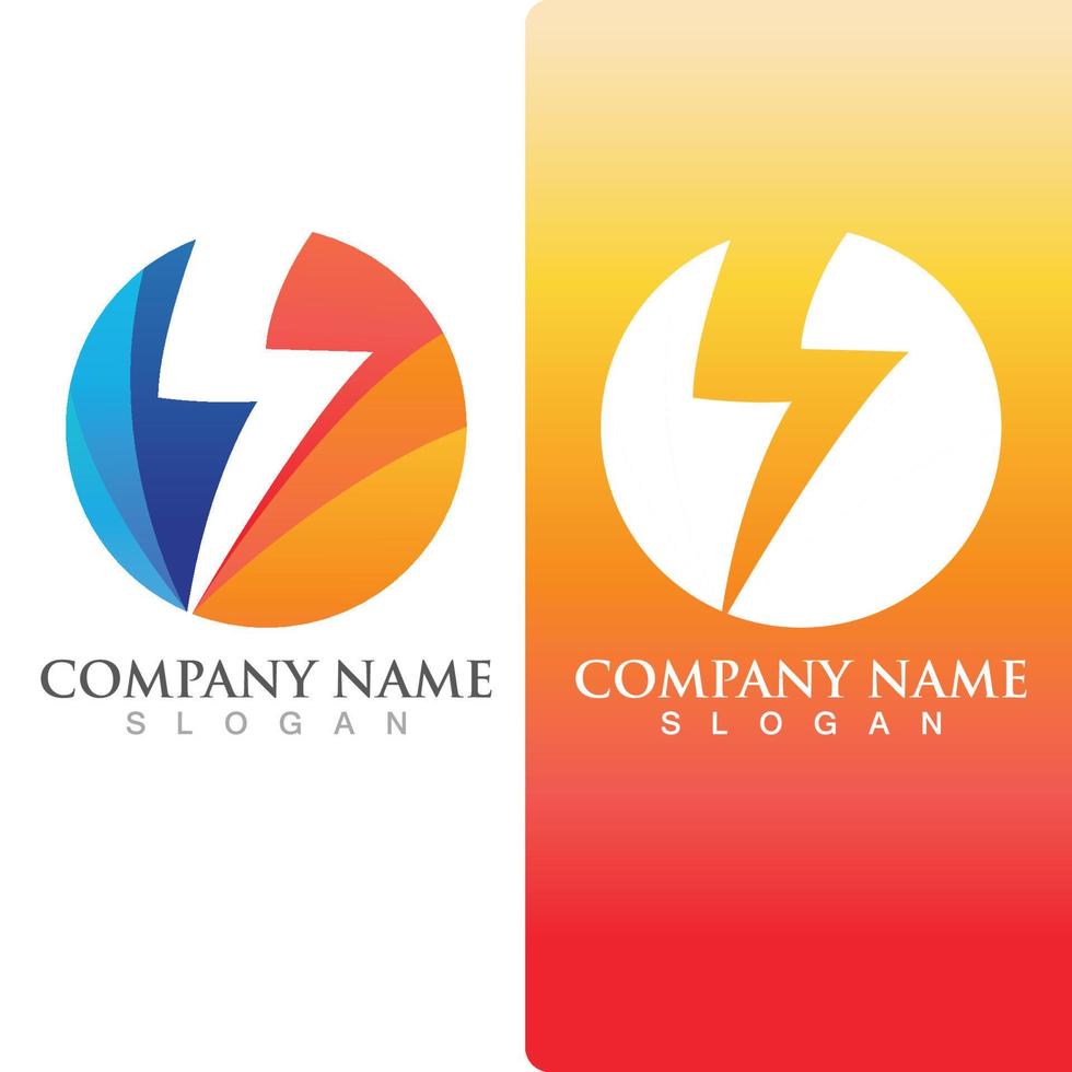 Thunderbolt flash energy  logo and symbol vector