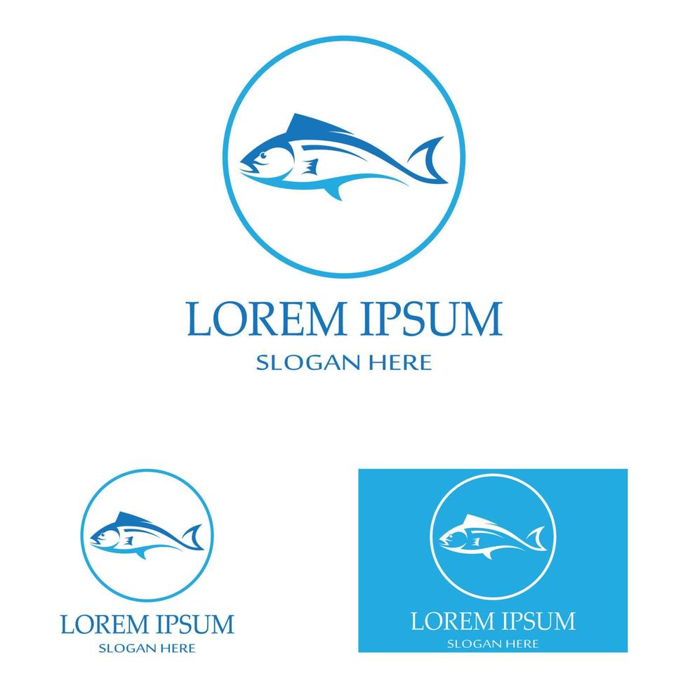 Fish logo template vector
