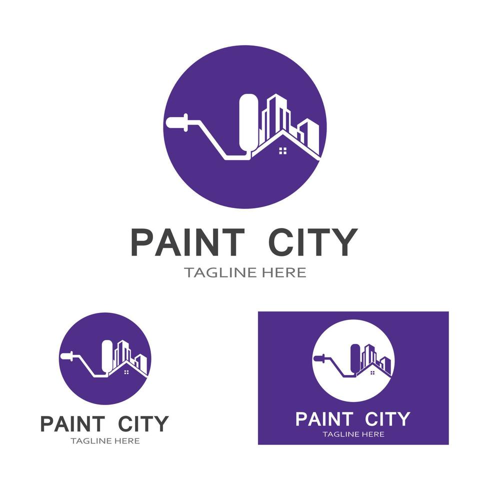 paint brush logo and symbol vector image