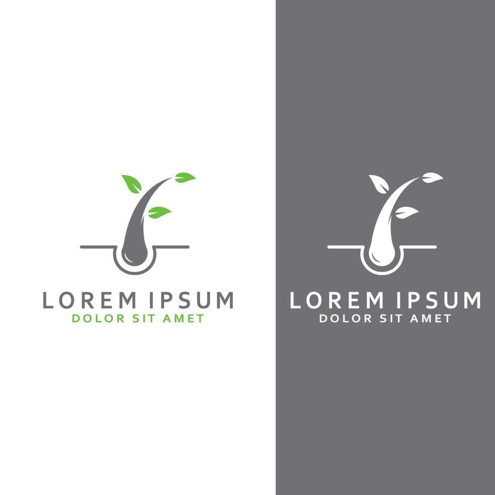 Hair care logo and hair health logo.With illustration template vector design concept