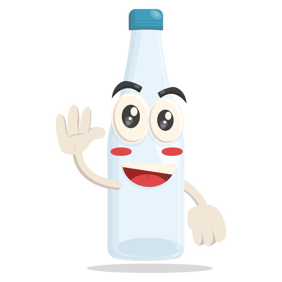 Mascot Illustration of a Bottle vector