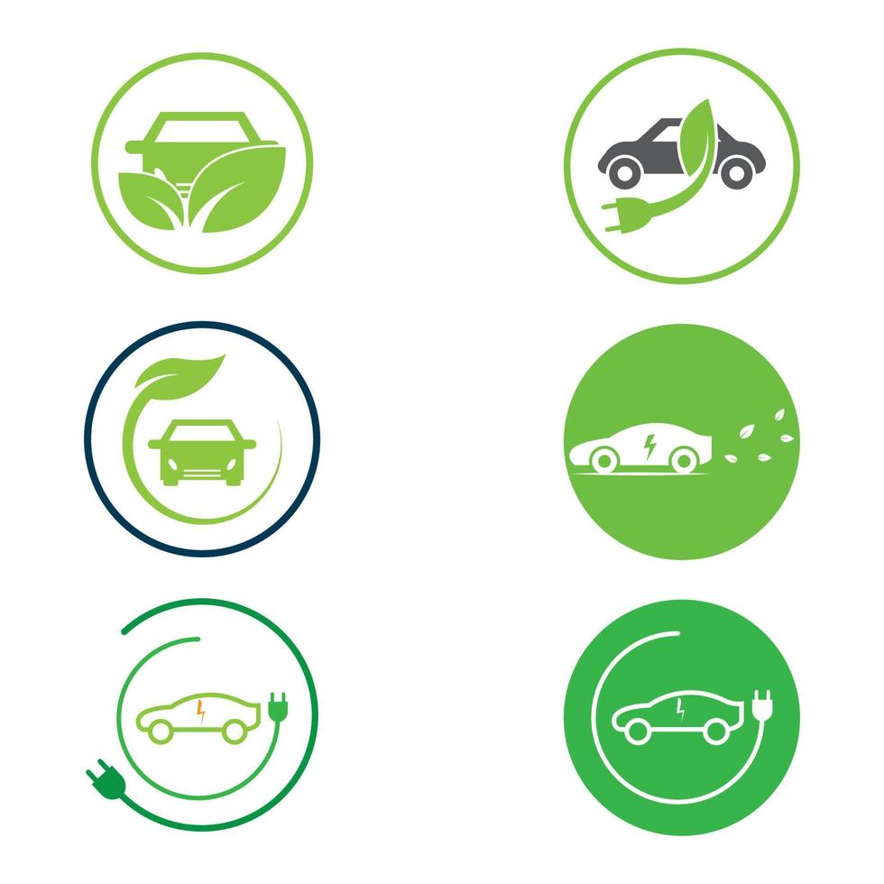 Eco car logo and symbol vector