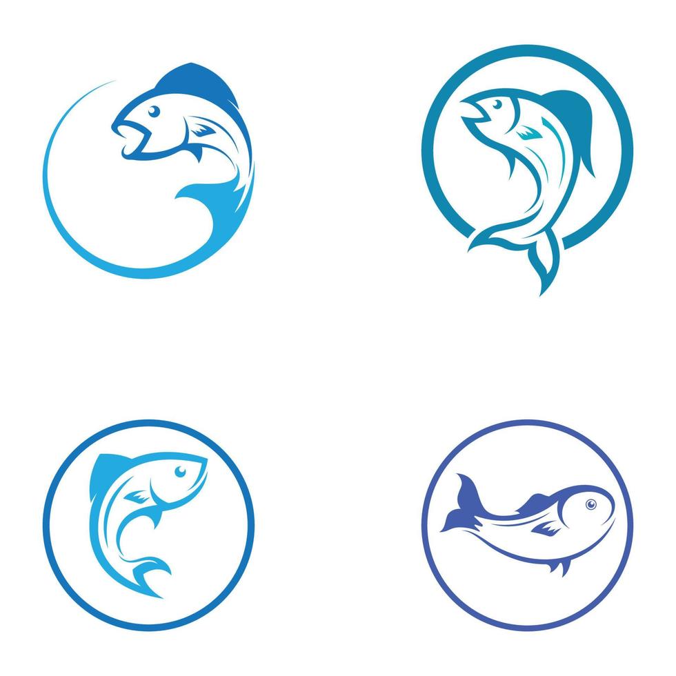 Fish abstract icon design logo template,Creative vector symbol of fishing club or online shop.