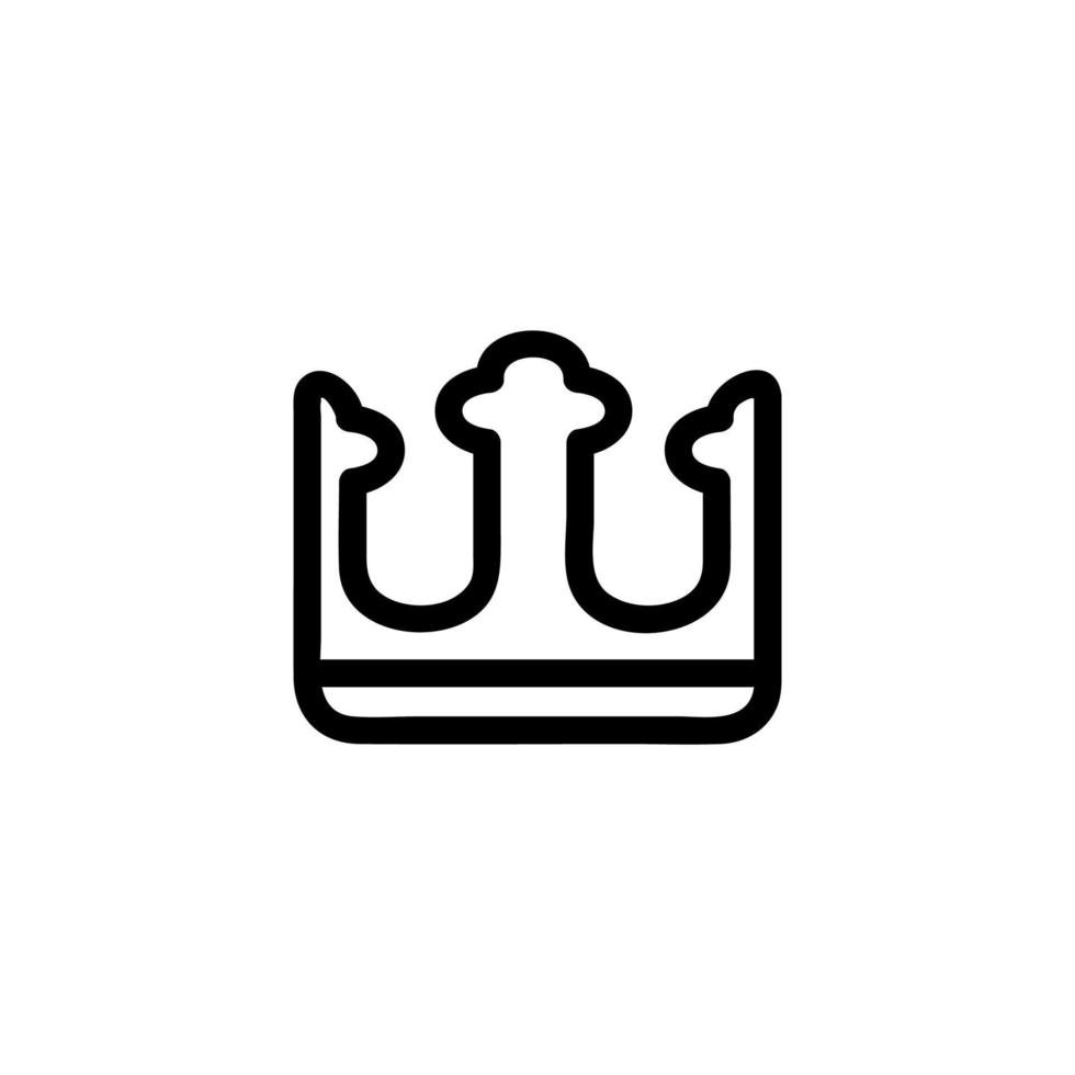 Crown King icon vector. Isolated contour symbol illustration vector