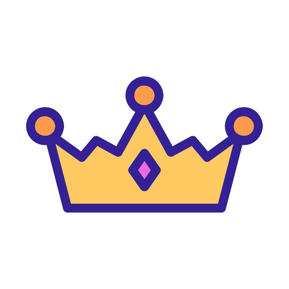 the tiara of the queen icon vector. Isolated contour symbol illustration vector