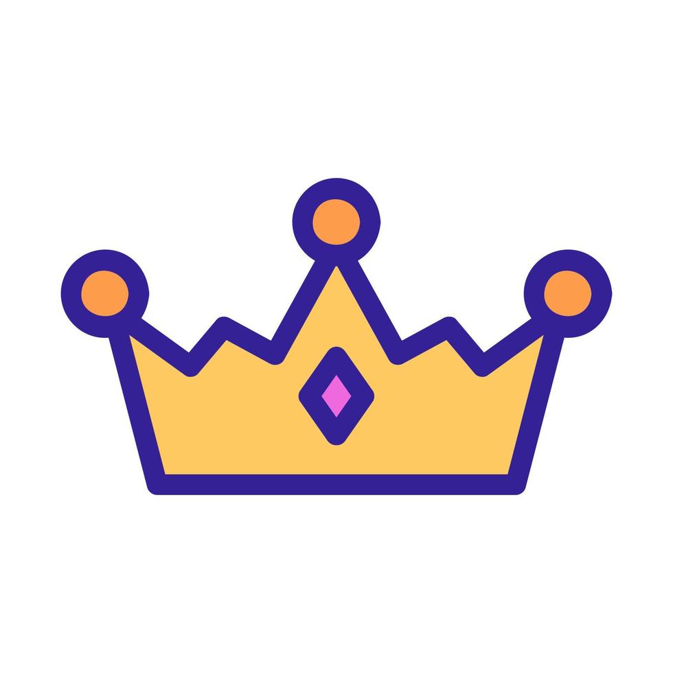 the tiara of the queen icon vector. Isolated contour symbol illustration vector