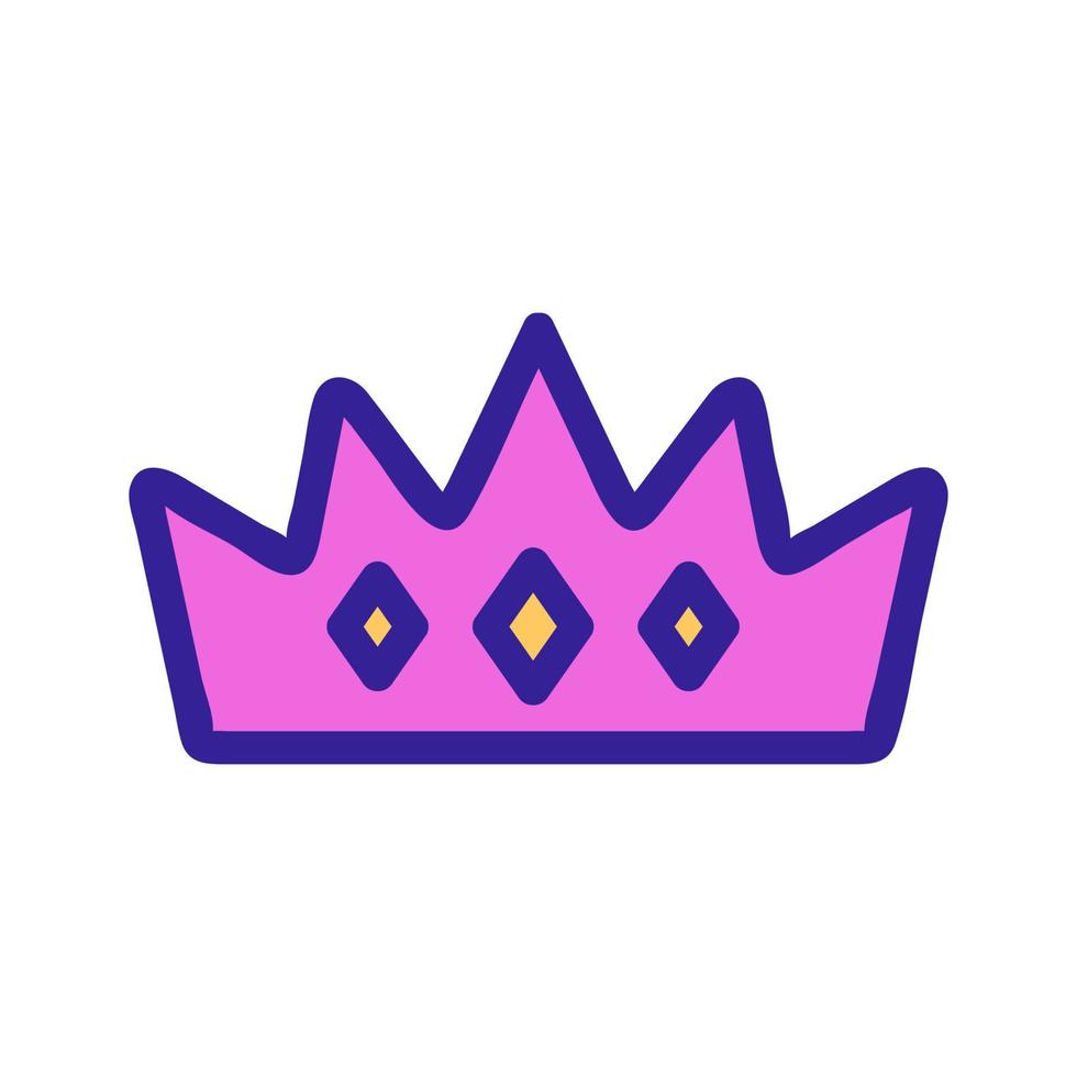 the tiara of the queen icon vector. Isolated contour symbol illustration vector