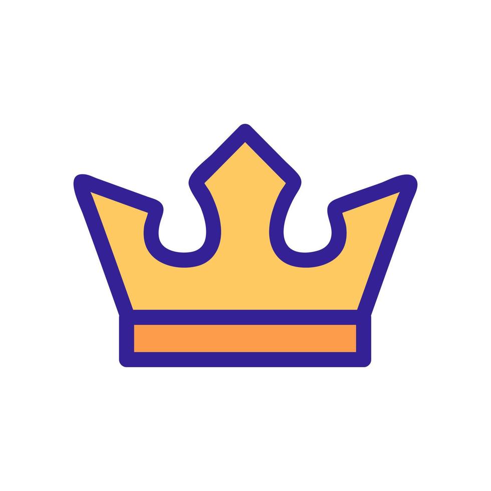 Crown King icon vector. Isolated contour symbol illustration vector