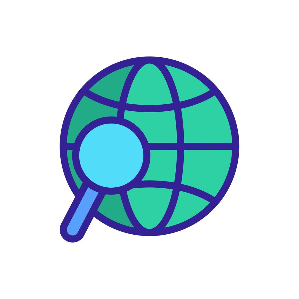 Search for the planet icon vector. Isolated contour symbol illustration vector