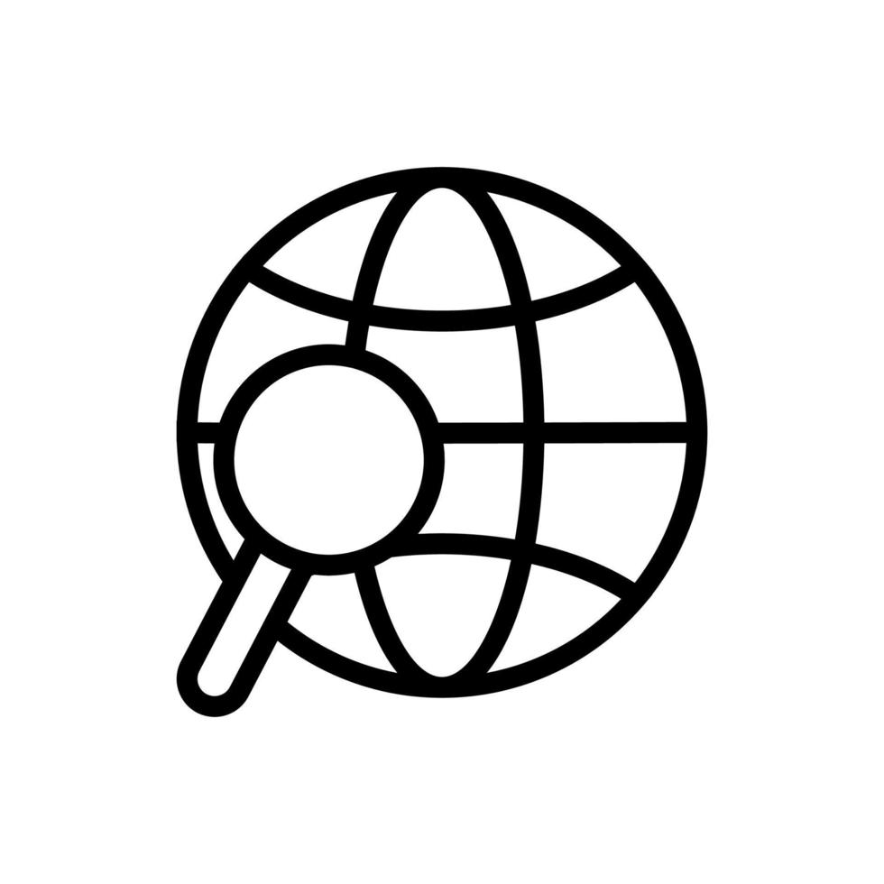 Search for the planet icon vector. Isolated contour symbol illustration vector