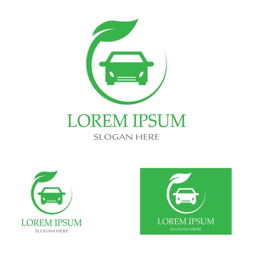 Eco car logo and symbol vector