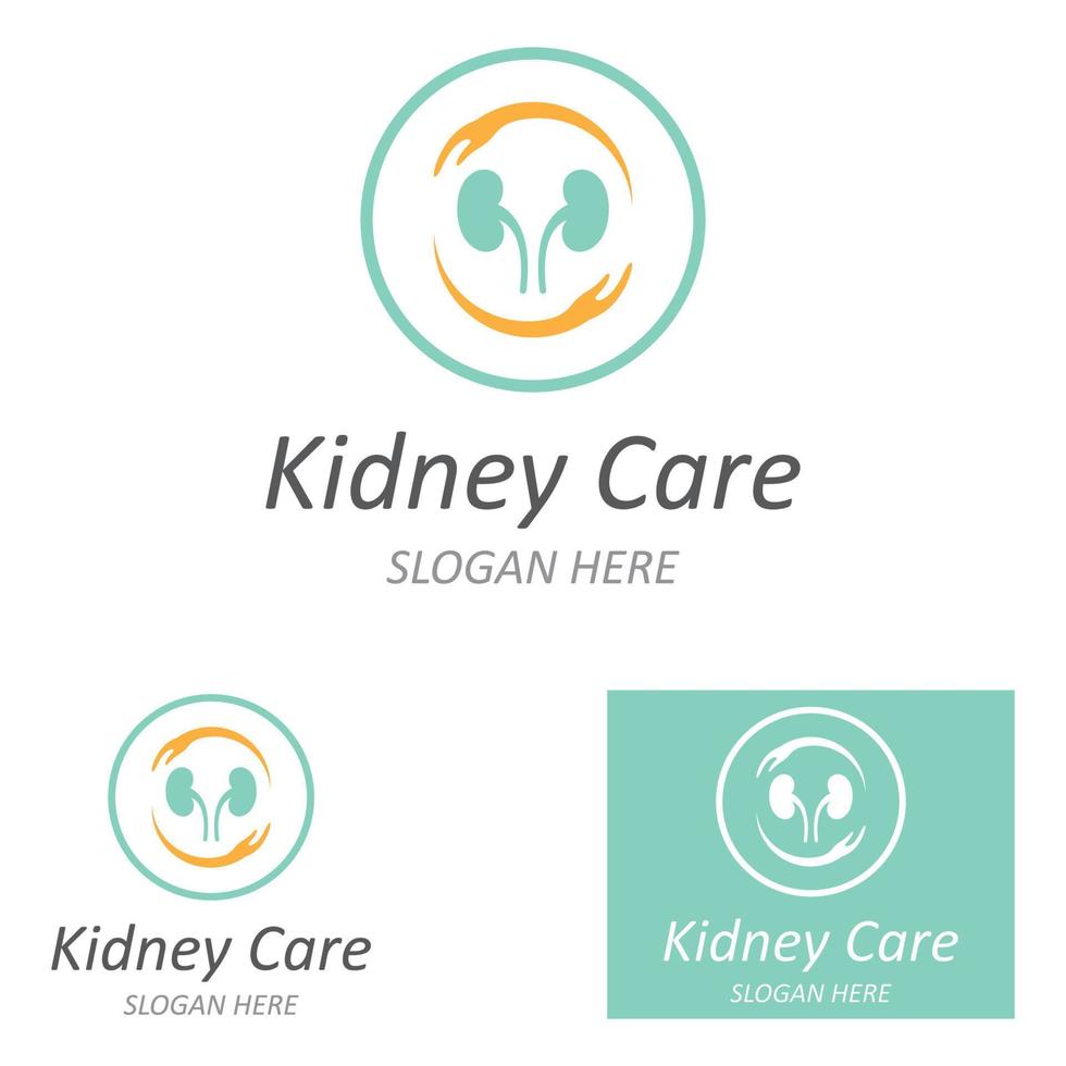 Ilustración de vector de logotipo de salud renal
