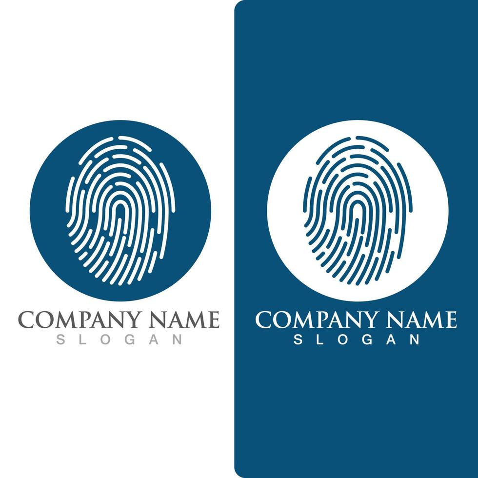 Fingerprint logo and symbol vector element