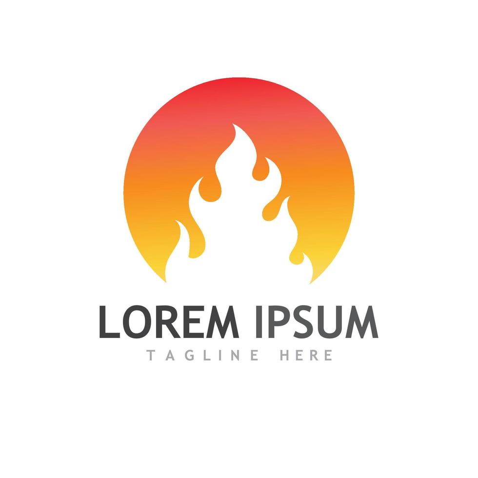Fire or flame logo, fireball logo, and embers. Using a vector design concept.