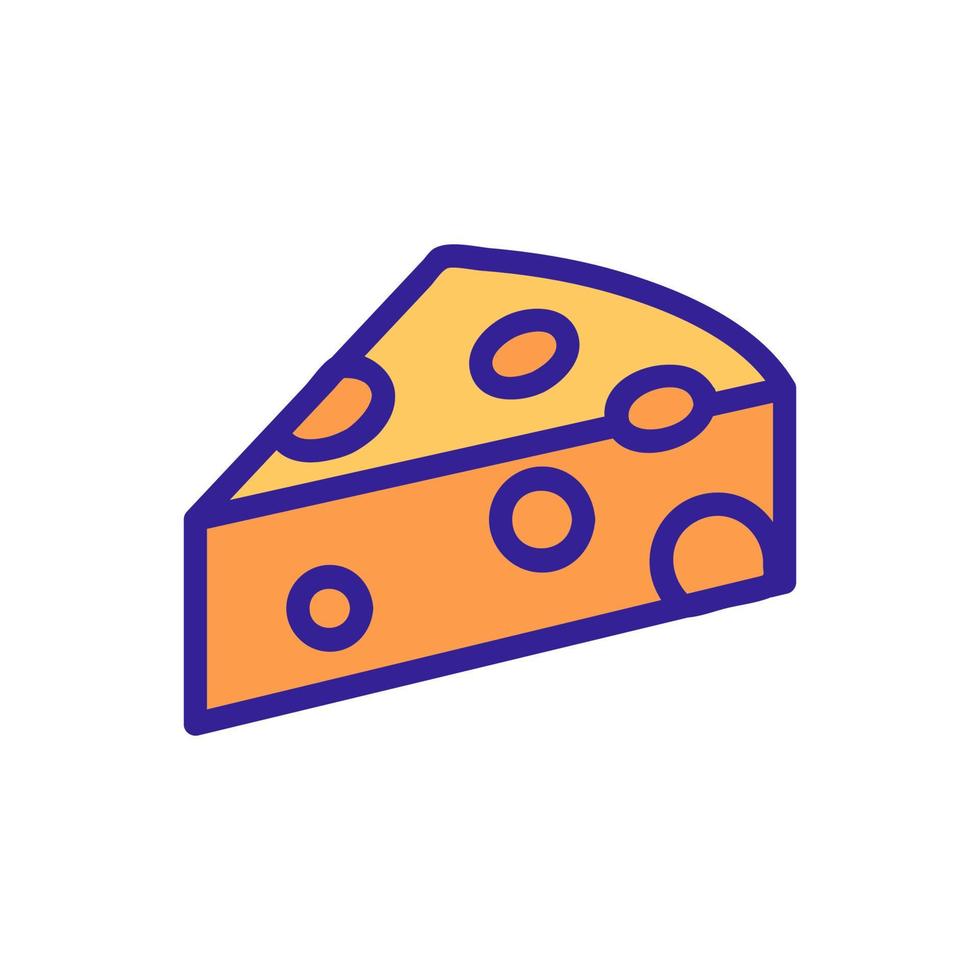 cheese icon vector. Isolated contour symbol illustration vector