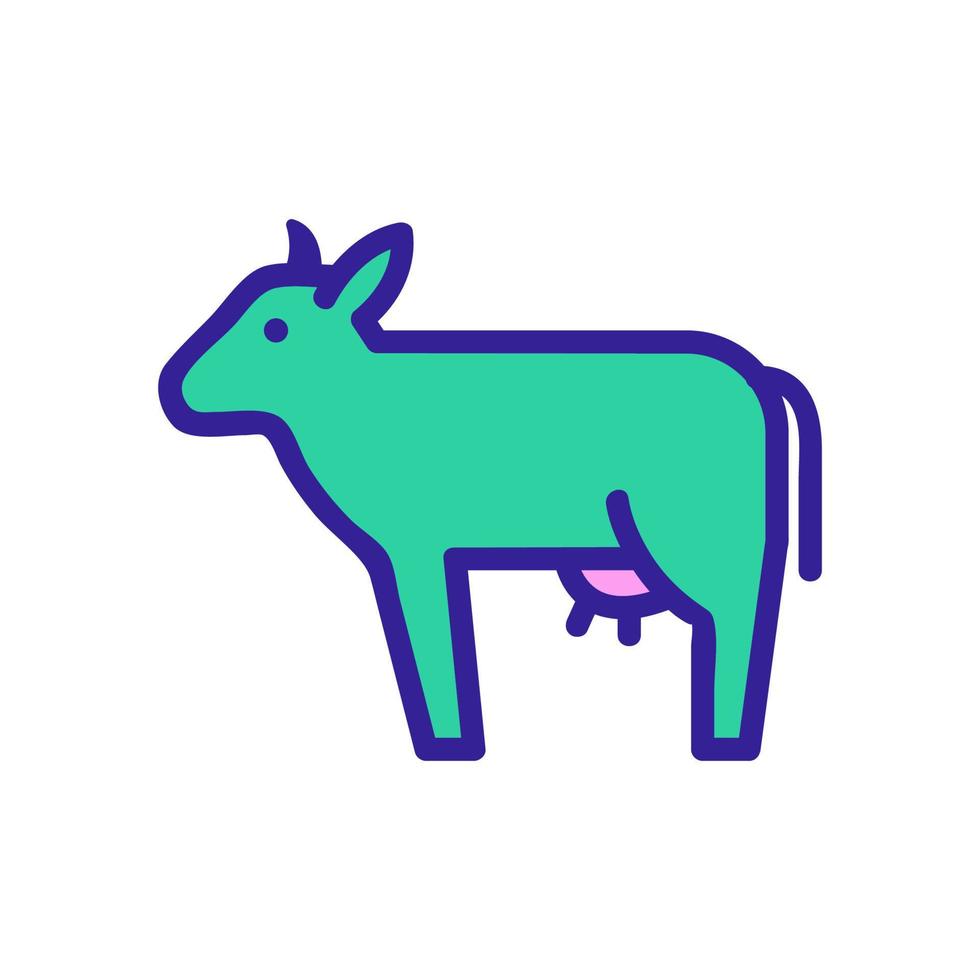 Cow icon vector. Isolated contour symbol illustration vector