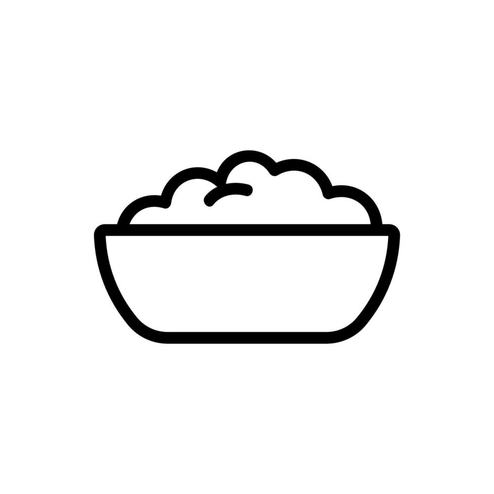 cottage cheese icon vector. Isolated contour symbol illustration vector