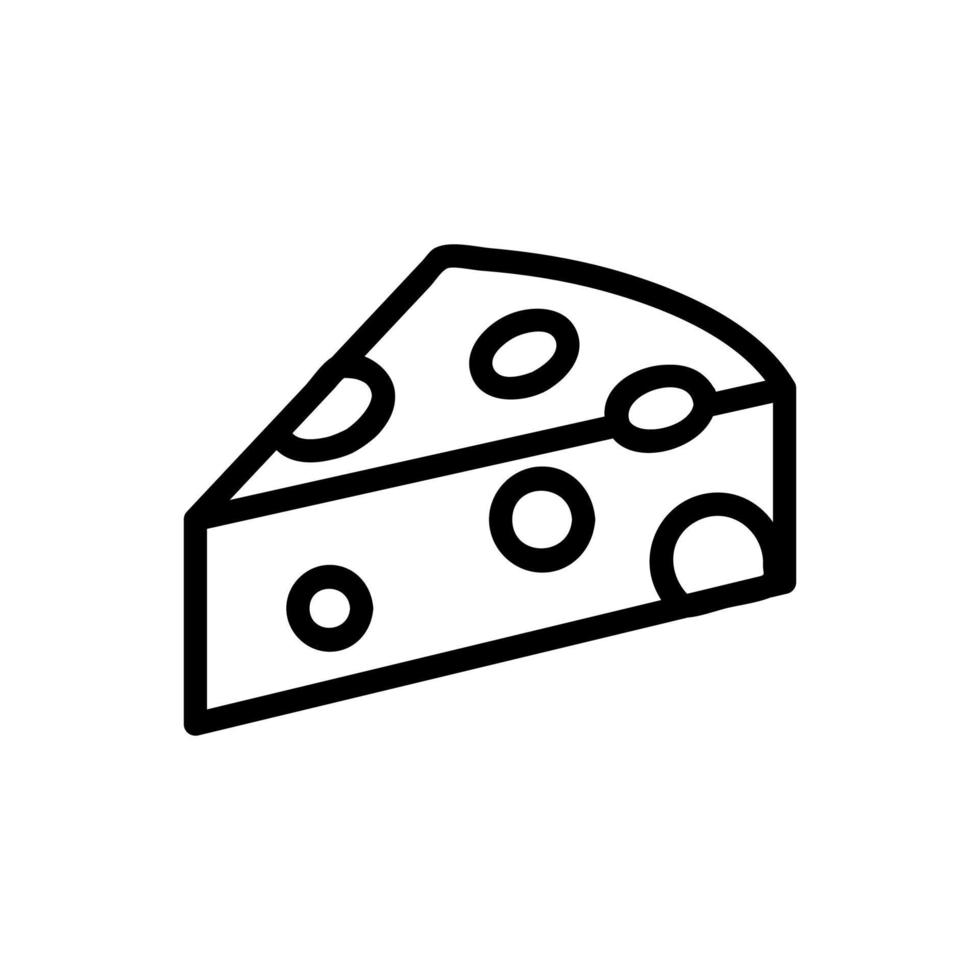 vector de icono de queso. ilustración de símbolo de contorno aislado