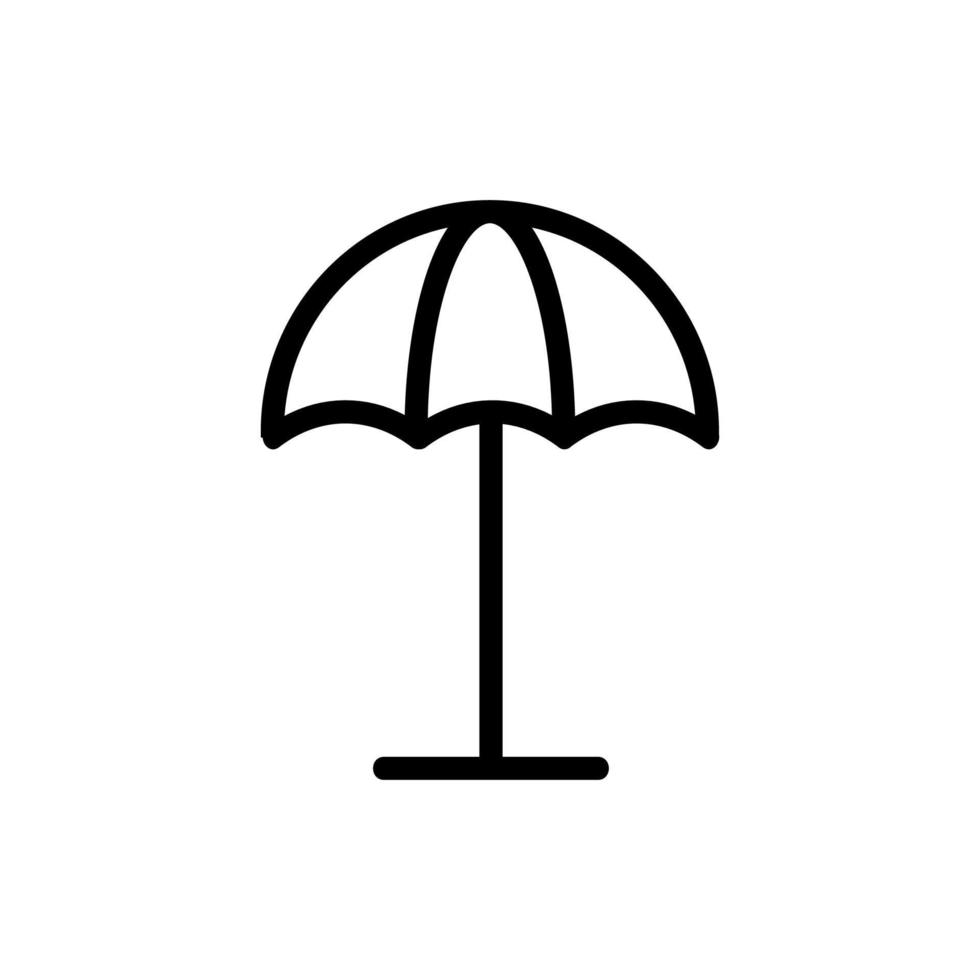 Umbrella icon vector. Isolated contour symbol illustration vector