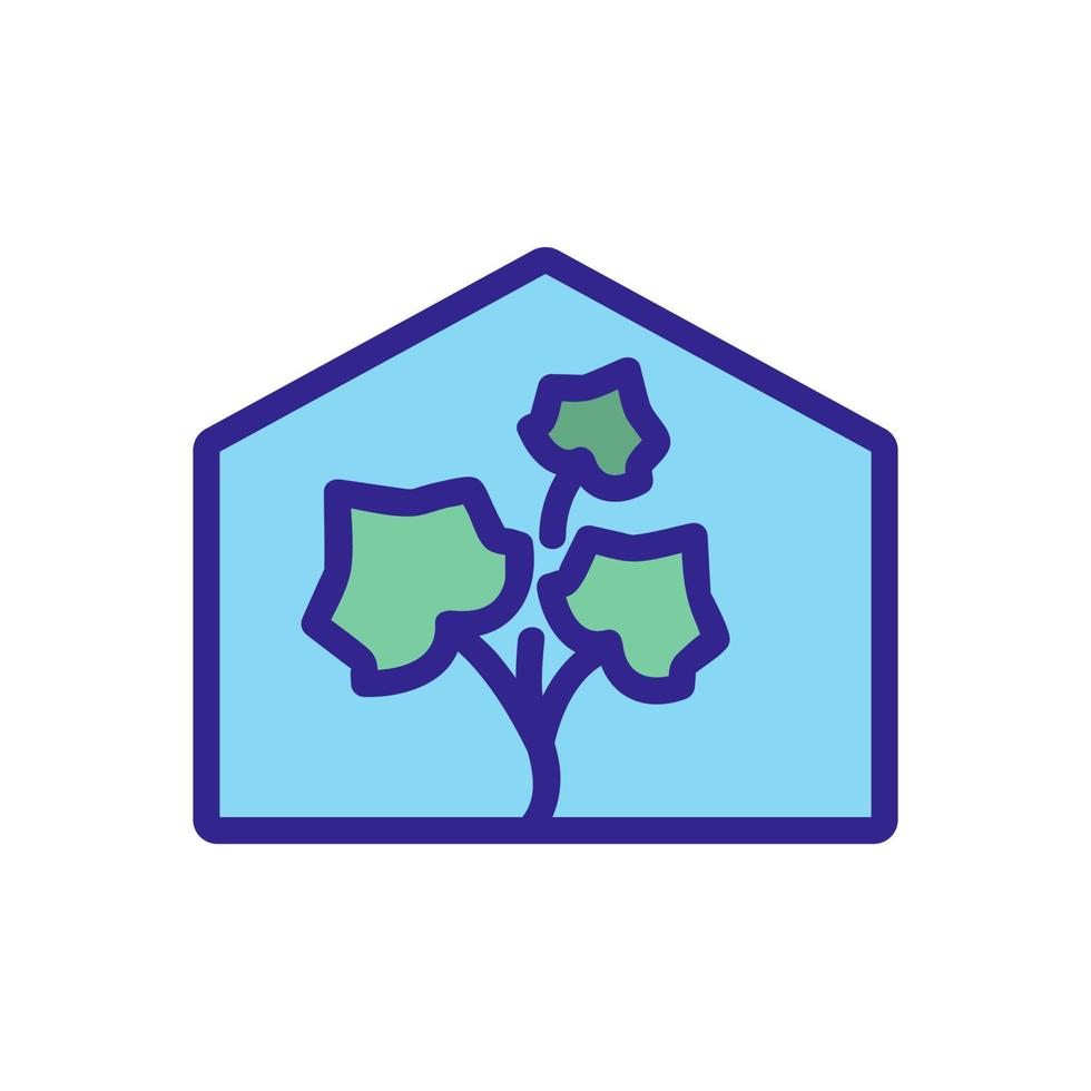 cucumber in the greenhouse icon vector outline illustration