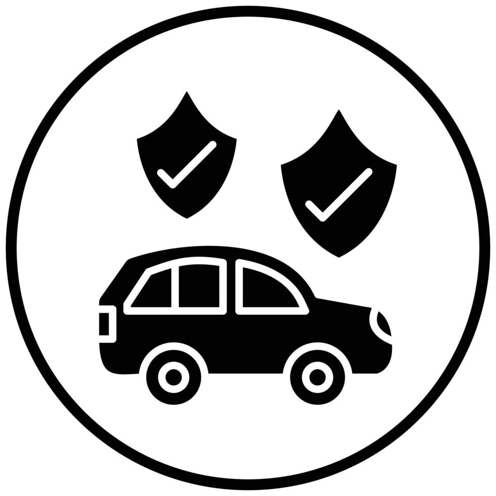 Car Insurance Icon Style vector