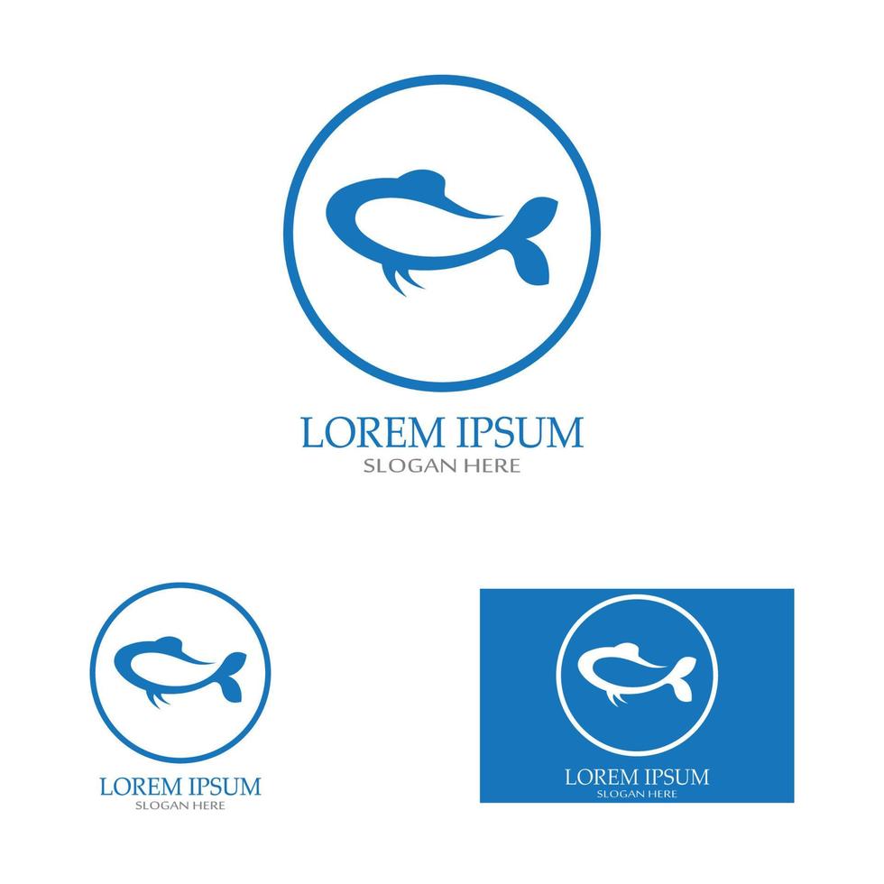Fish logo template vector