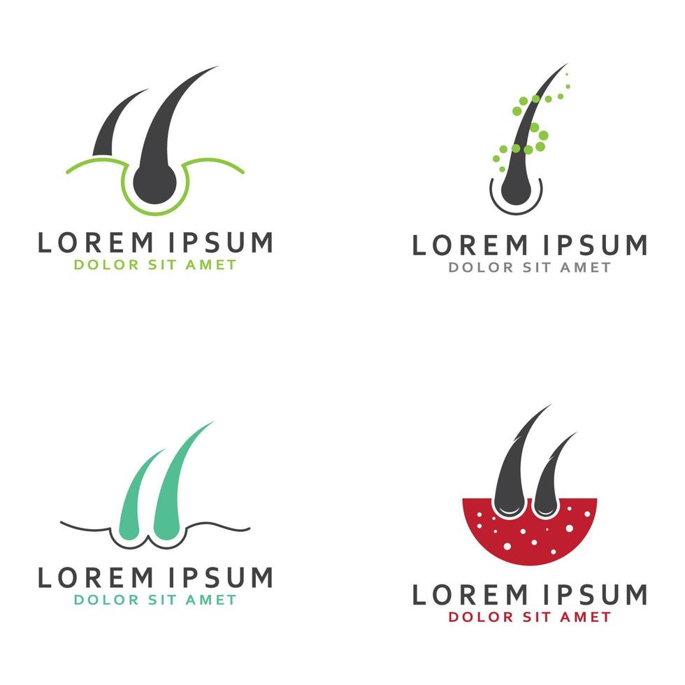 Hair care logo and hair health logo.With illustration template vector design concept