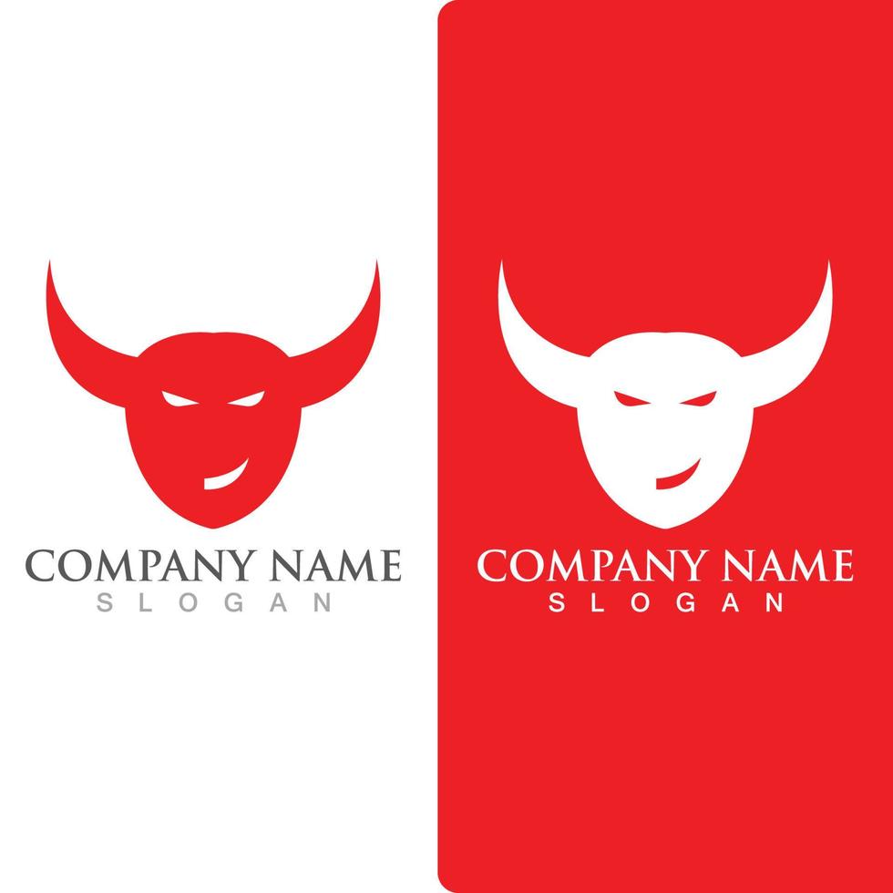 Devil horn logo Vector icon