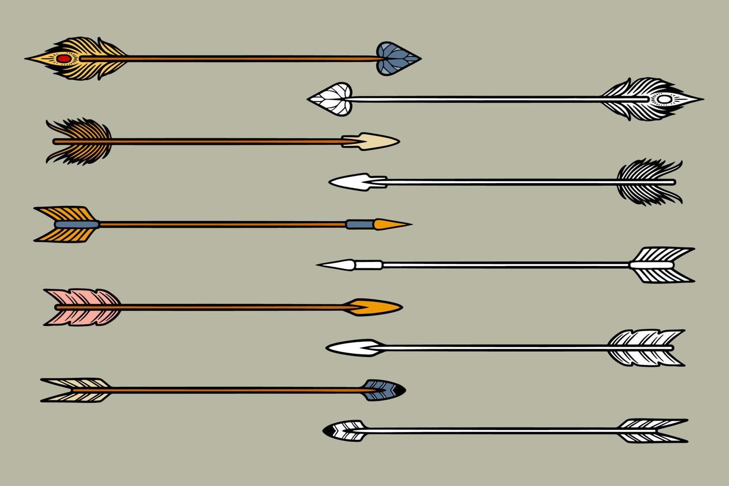 iconos de flecha establecidos para juegos ilustración vectorial vector