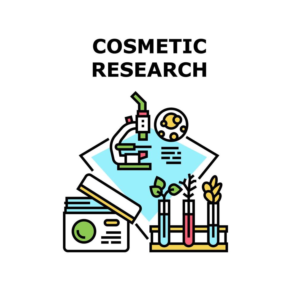 Cosmetic Research Lab Concept Color Illustration vector