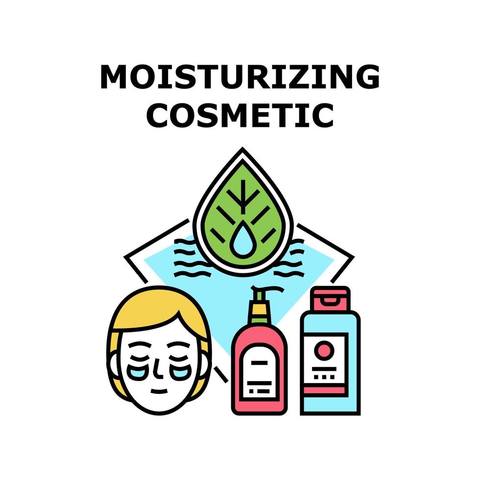 Moisturizing Cosmetic Concept Color Illustration vector