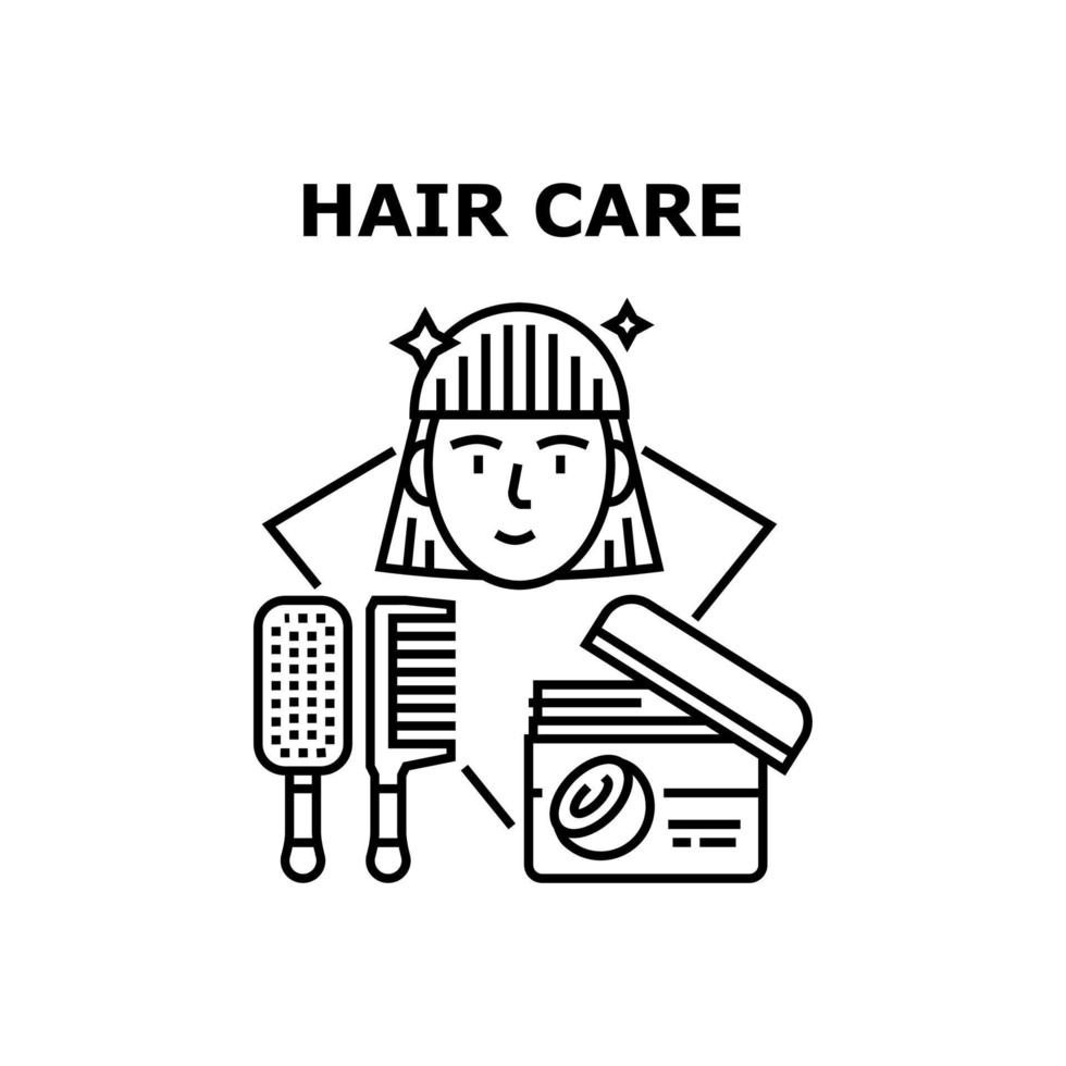 Hair Care Tool Vector Concept Black Illustration
