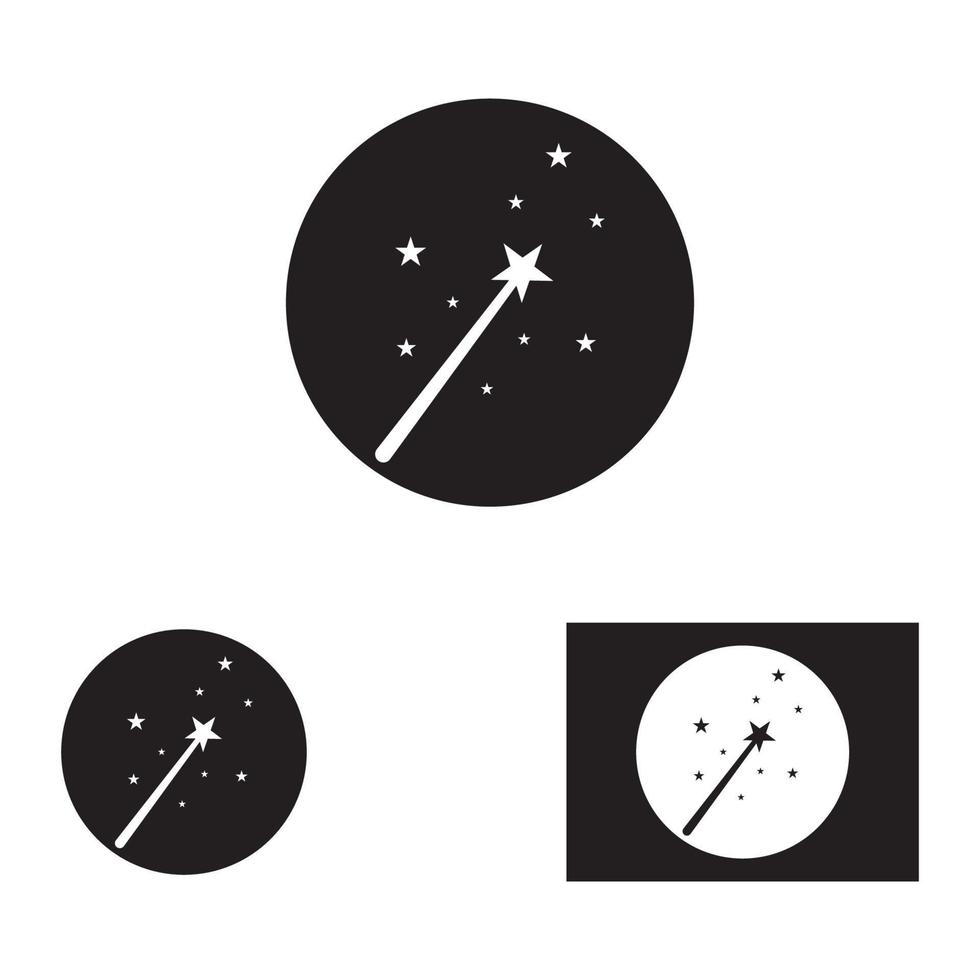 vector de logotipo de icono de varita mágica