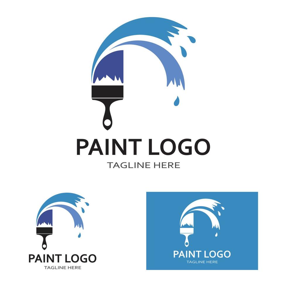 paint brush logo and symbol vector image