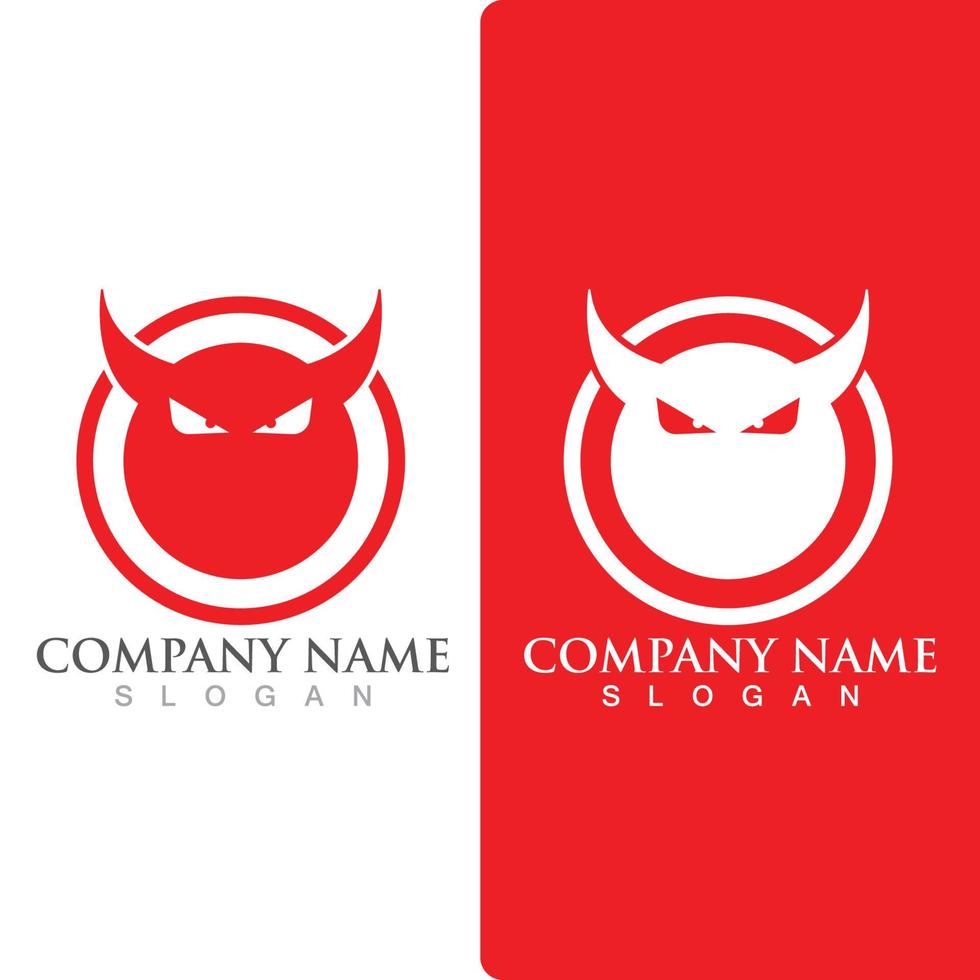 Devil horn logo Vector icon