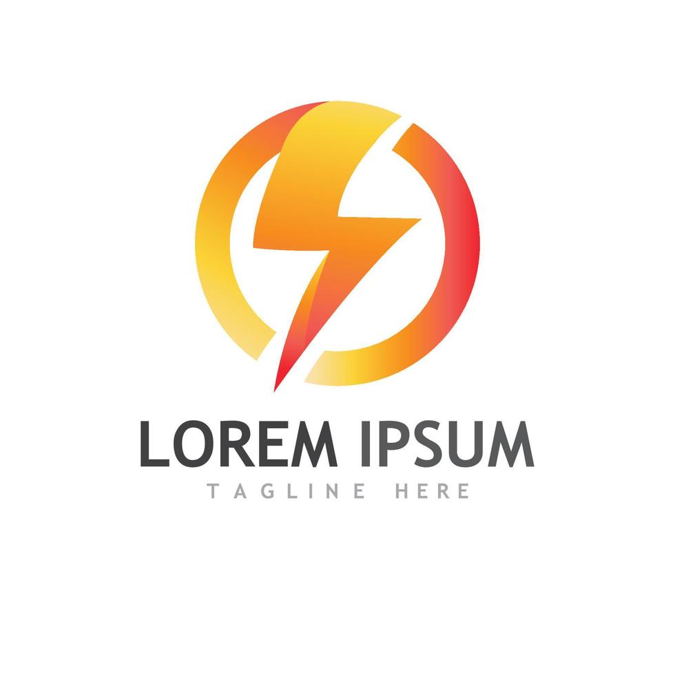 electric lightning logo, using modern vector design concept.