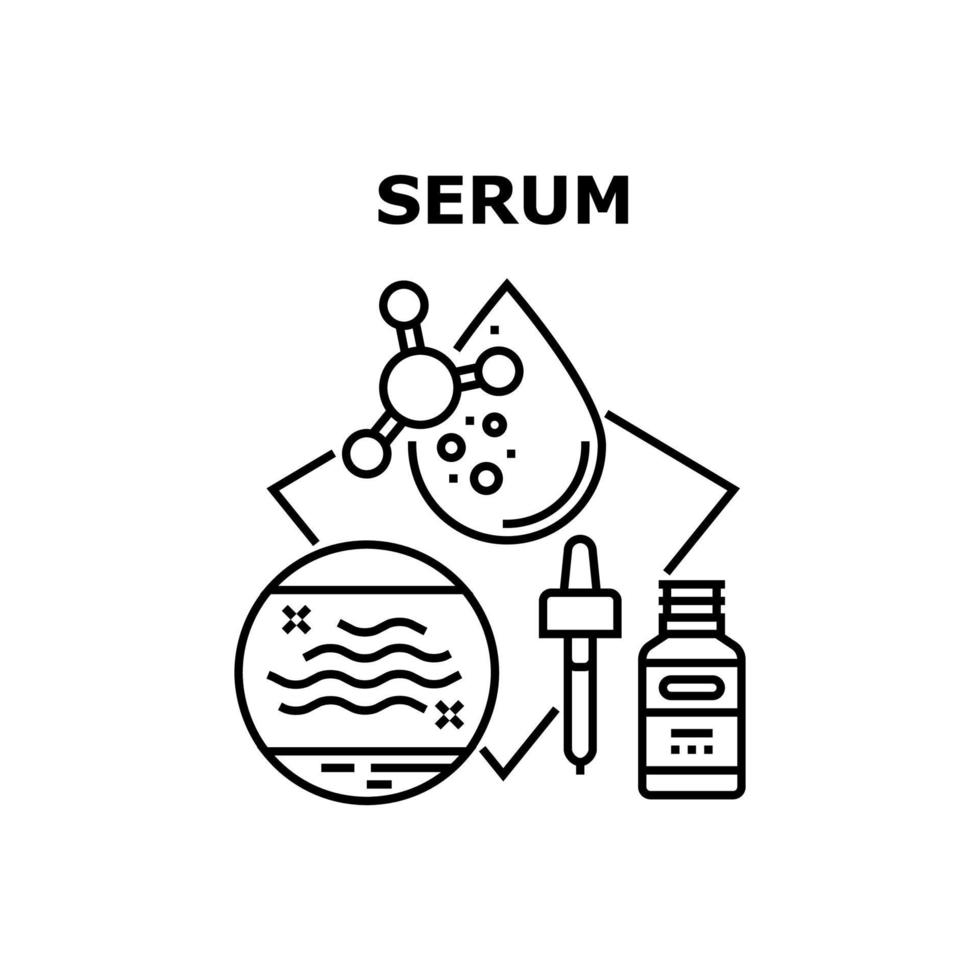 Serum Cosmetic Vector Concept Black Illustration