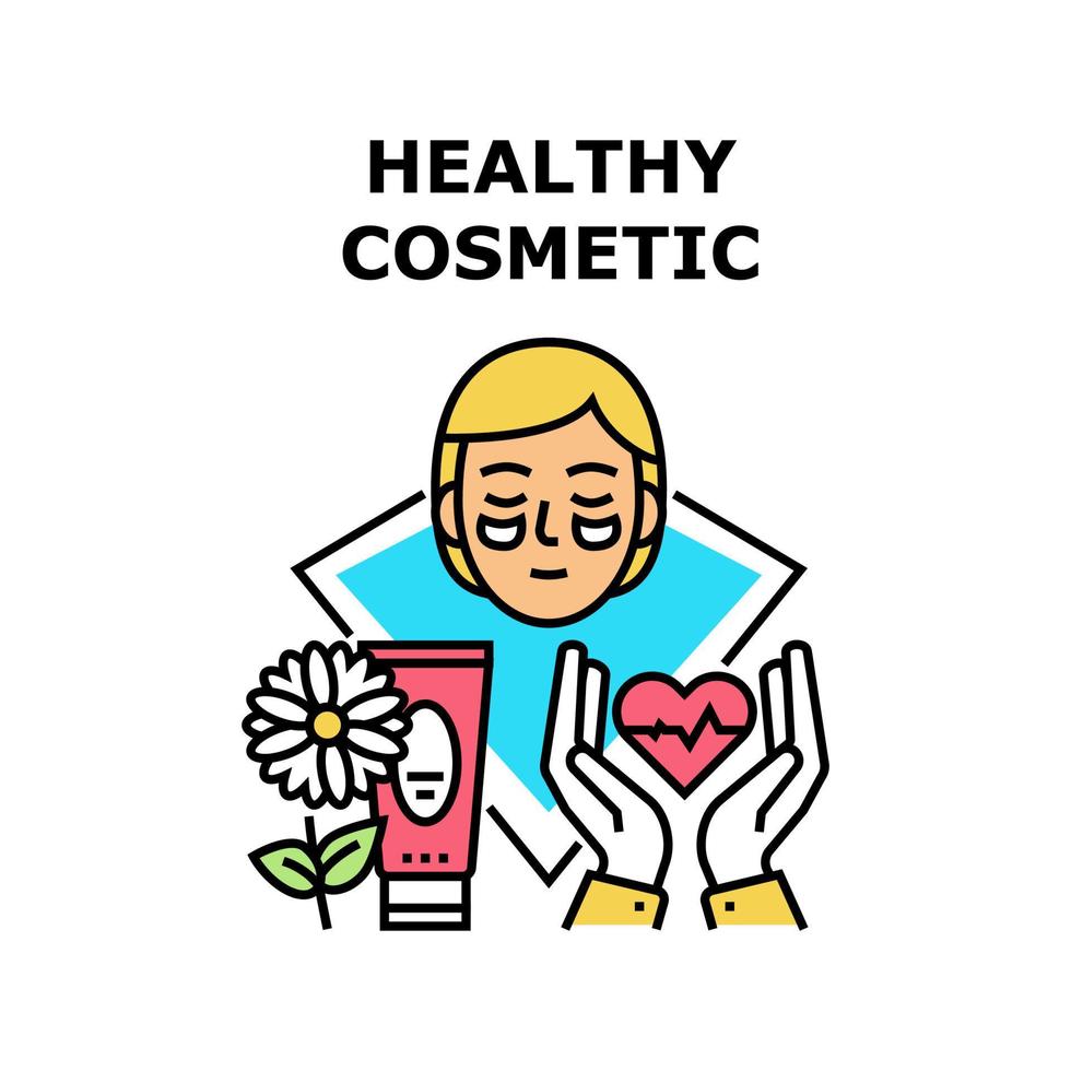 Healthy Cosmetic Vector Concept Color Illustration