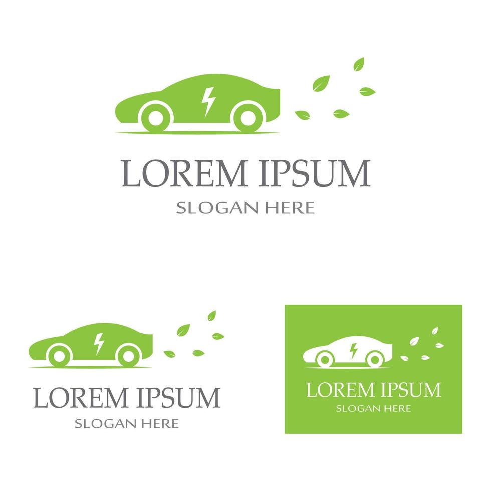 Eco car logo and symbol vector