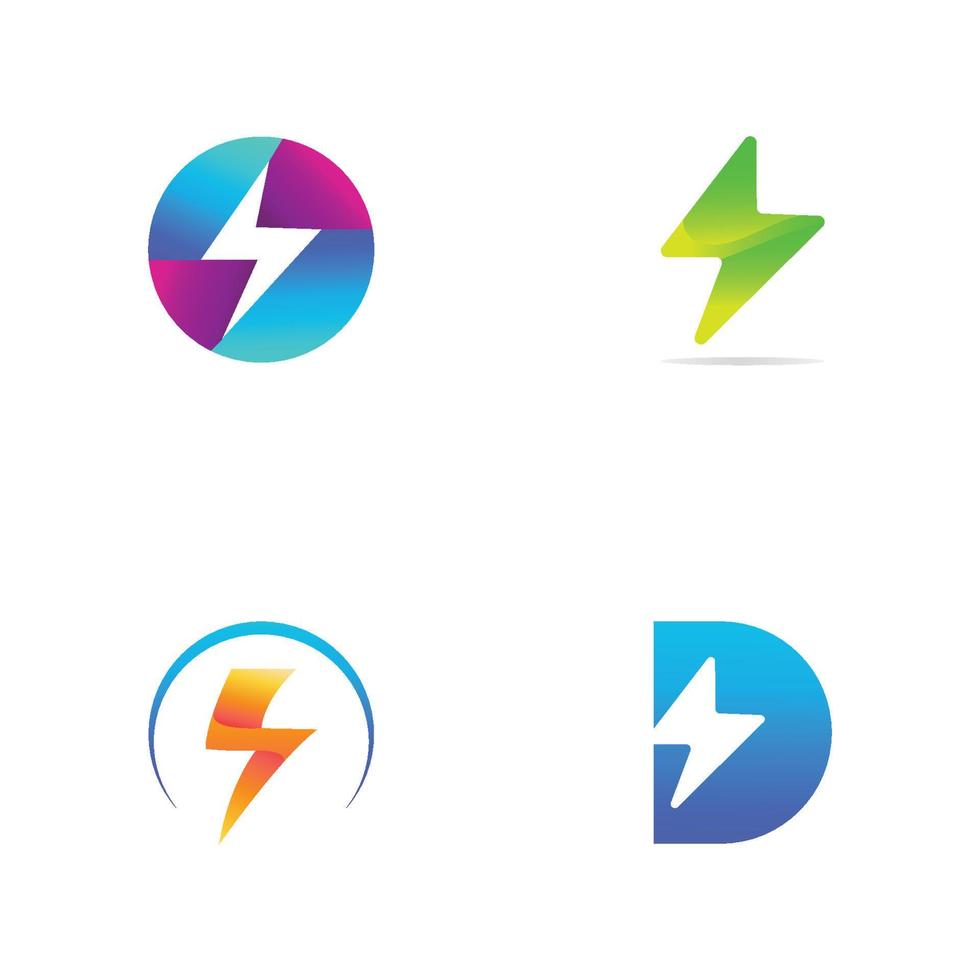 logotipo de relámpago eléctrico, utilizando el moderno concepto de diseño vectorial. vector