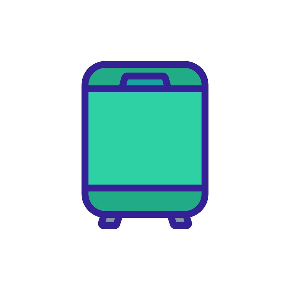 closed makeup refrigerator front view icon vector outline illustration