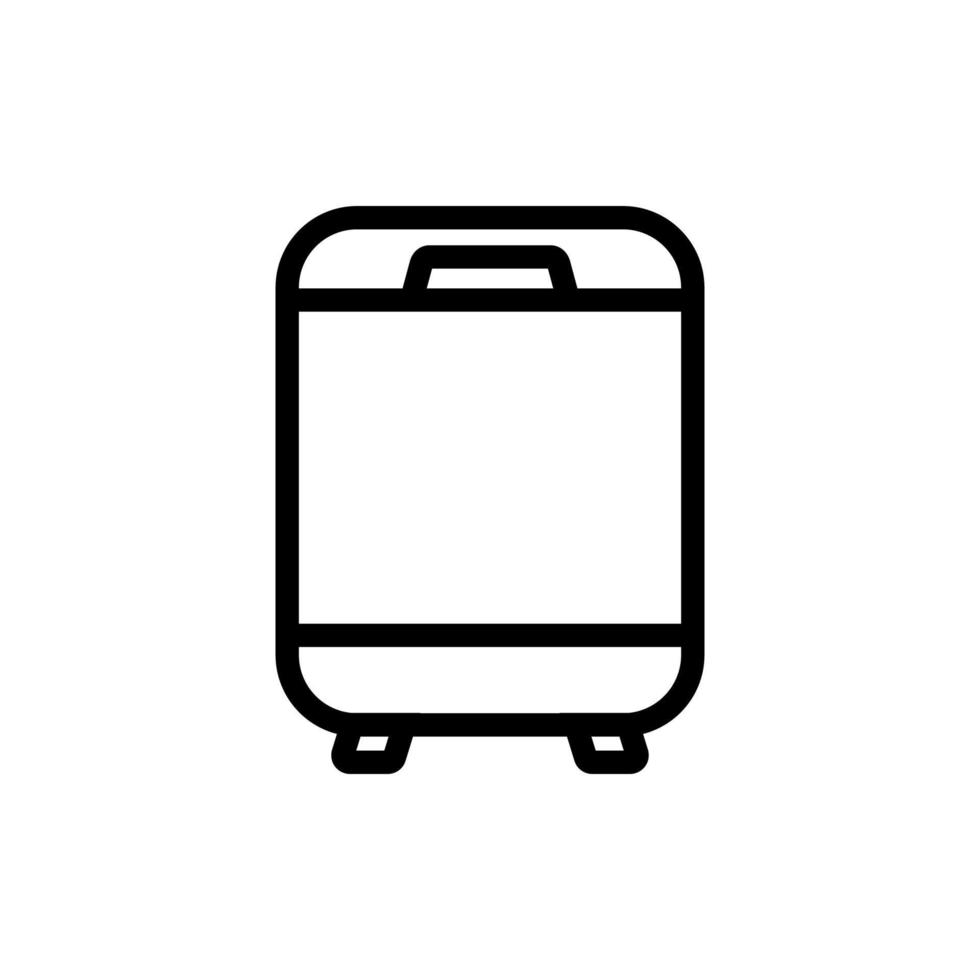 closed makeup refrigerator front view icon vector outline illustration