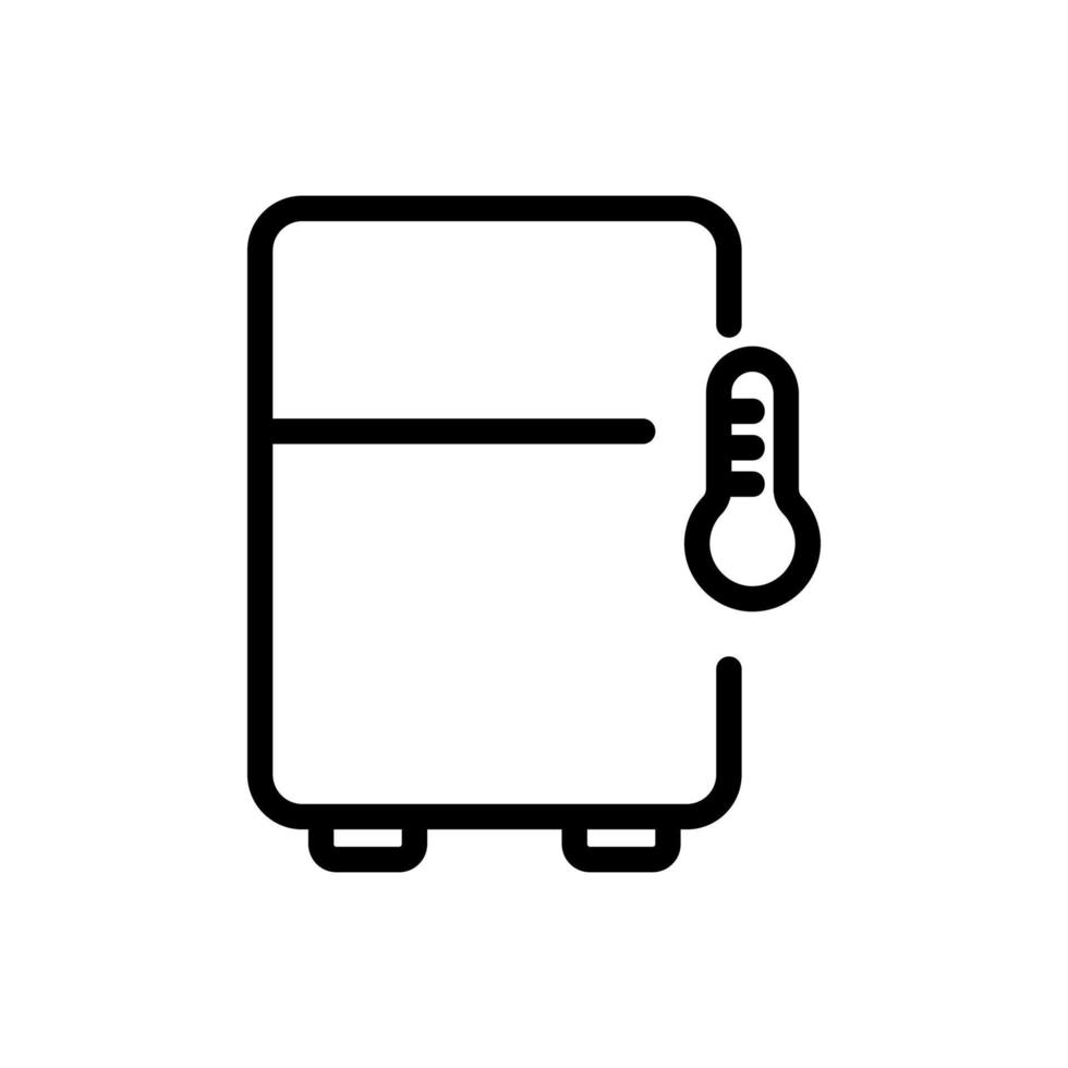 maintaining temperature in refrigerator icon vector outline illustration