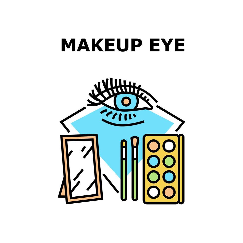Makeup Eye Accessory Concept Color Illustration vector