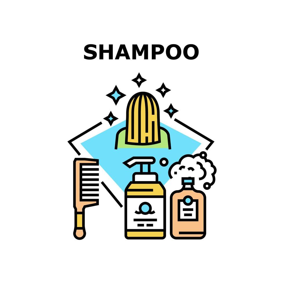 Shampoo Product Vector Concept Color Illustration