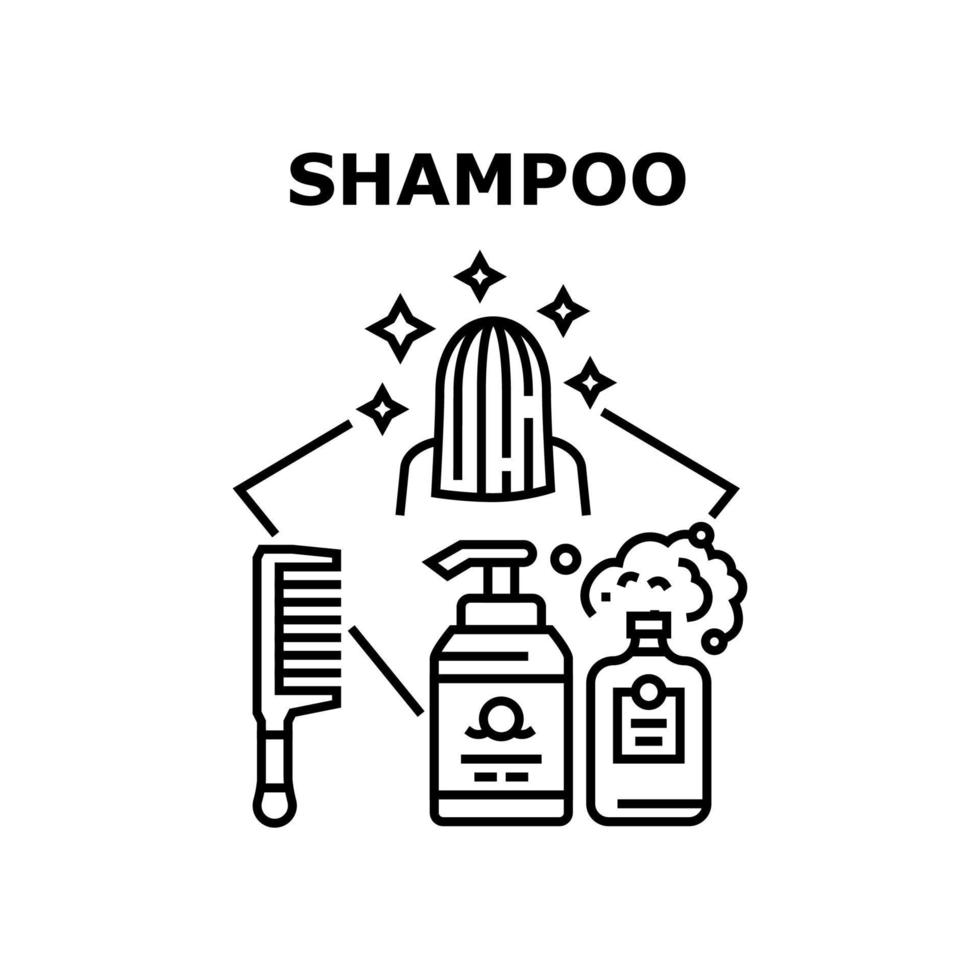 Shampoo Product Vector Concept Color Illustration