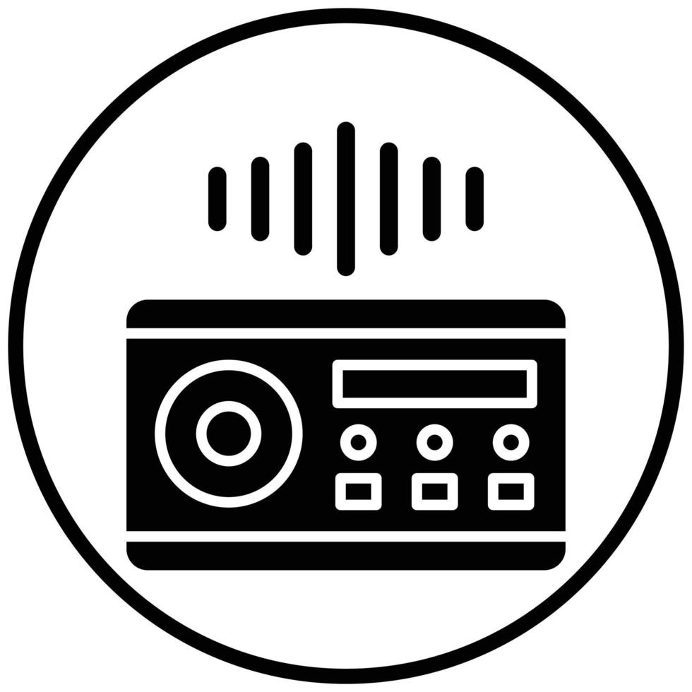 estilo de icono de sistema de audio vector